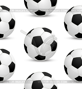 Seamless background with soccer ball - vector clip art