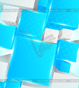 Background wiht 3d cubes - vector image