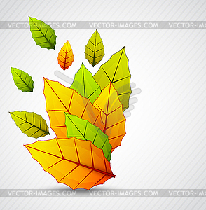 Осенний фон с кленовыми листьями - векторный клипарт