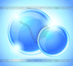 Фон с двумя синими кругами - изображение в векторном виде