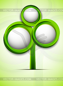 Abstract tree in green color - vector clip art