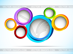 Bright background with circles - vector clip art