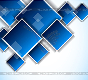 Background with blue squares - vector clipart