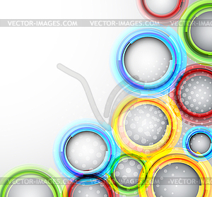 Background with colorful circles - vector clipart