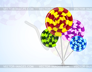 Background with candies - vector image