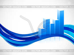 Background with diagram - vector image