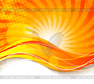 Bright orange background - vector image