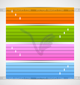 Набор баннеров с линиями - изображение в векторе
