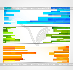 Set of banners with lines - vector clip art