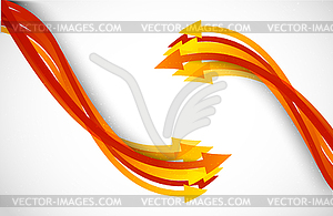 Background with orange arrows - vector clip art