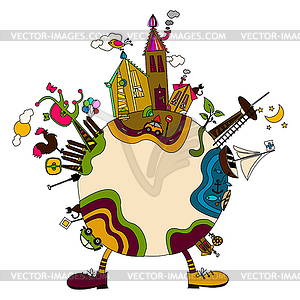 Around world - vector clipart