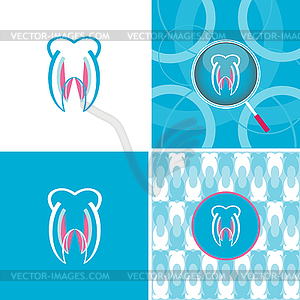 Symbol and background - vector image