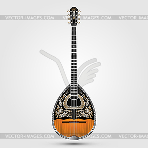 Bouzouki - color vector clipart