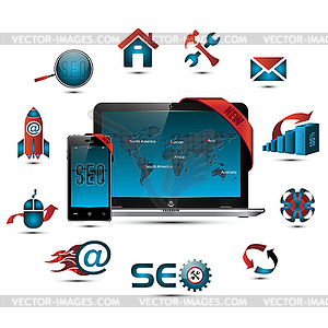Seo collection - royalty-free vector image