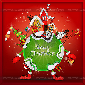 Christmas around world - vector image