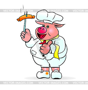 Pig Chef - vector clipart