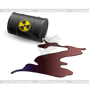 Barrel with toxic liquid - stock vector clipart