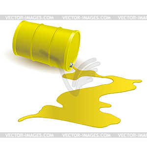 Barrel with yellow liquid - vector image