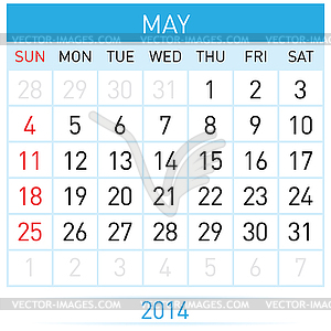 Календарный месяц - векторный клипарт
