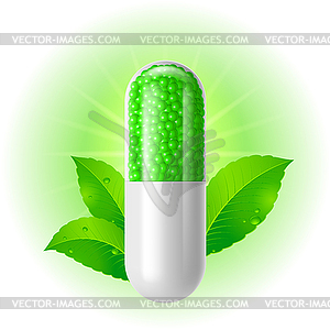 Organic capsule - vector clip art