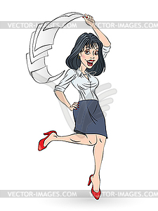 Business woman - vector image