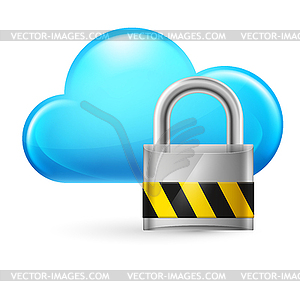 Cloud computing and key - vector clipart / vector image