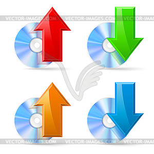 CD, DVD disc - vector clipart