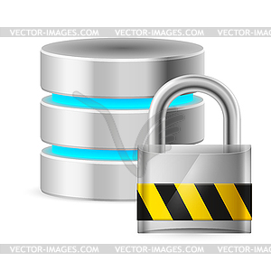 Database icon off - vector clipart