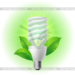 Energy saving lamp - vector clip art