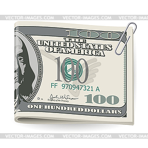 Folding dollars - vector clip art