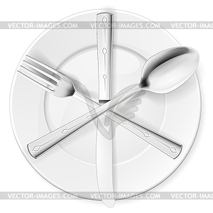 Fork, spoon and knife - vector clipart / vector image