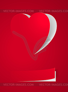 Red Heart Card - vector image