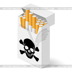 White Pack of cigarettes - vector clip art