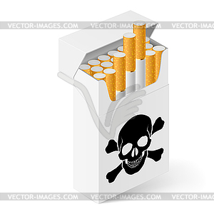 White Pack of cigarettes - vector clipart / vector image