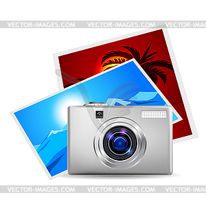 Realistic digital camera - vector clipart