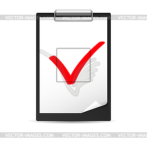 Clipboard with checkmark - vector clipart