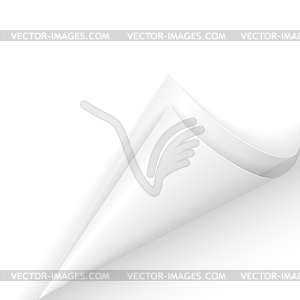 White Paper corner - vector image