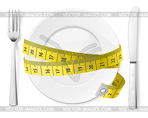 Diet concept - royalty-free vector clipart