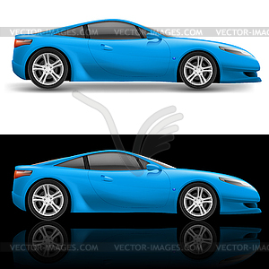 Blue Sport Car - vector clipart