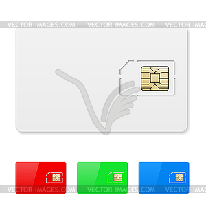 Blank SIM card - vector clip art