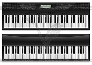 Two realistic synthesizer - vector clipart