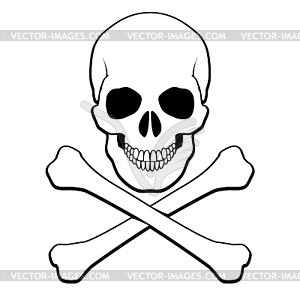 Skull and crossbones - vector clip art