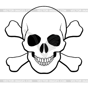 Skull and crossbones with heart eyes - vector illustration, ai illustrator  file, US$5.00 each