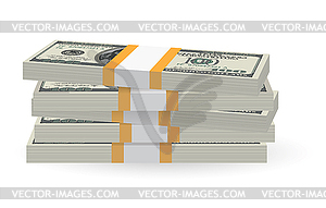 Banknotes stack - vector clip art