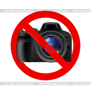 No camera allowed sign - vector clipart