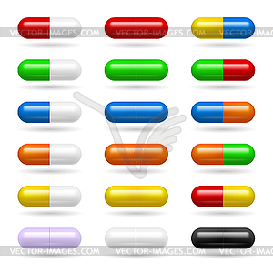 Different medical tablets - vector clipart / vector image