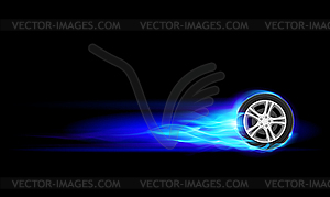 Сжигание колеса - векторный клипарт / векторное изображение