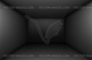 Black empty room - vector image