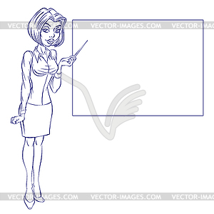 Business woman - vector clipart