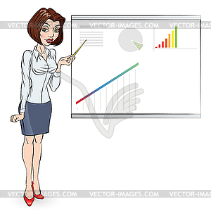 Business woman - vector clipart